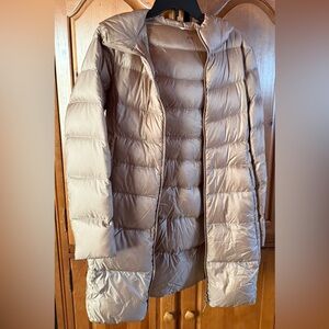 Women's Gold Tan Down Puffer Jacket